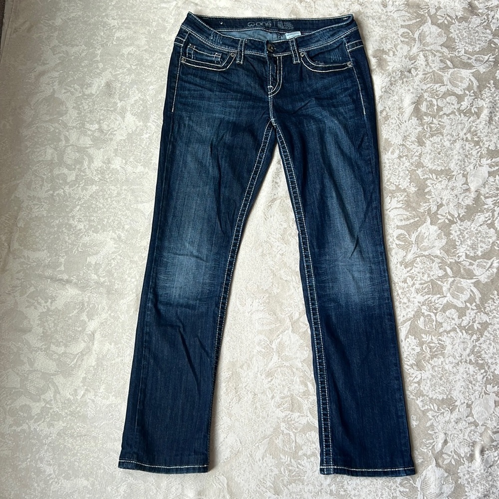 Warehouse One Mid Rise Relaxed Straight Jeans
